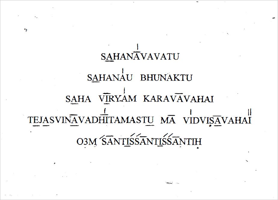 Mantra Sahanavavatu